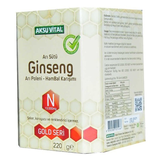 Arı Sütü Ginseng Polen Bal Karışımı 220 Gr Arı Sütü Ginseng Polen Bal Karışımı 220 Gr