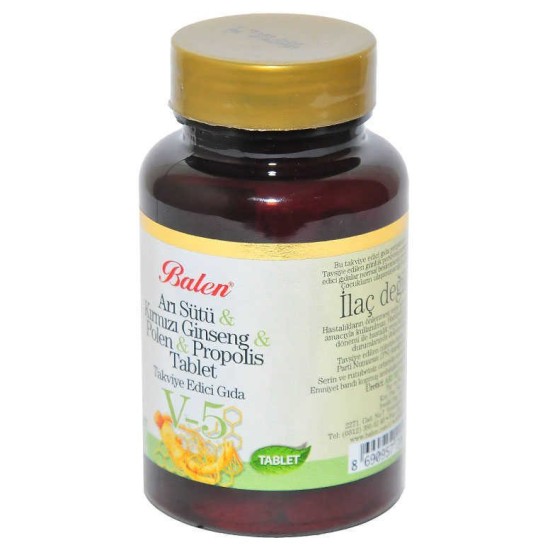 Arı Sütü & Kırmızı Ginseng & Polen & Propolis 60 Tablet Arı Sütü & Kırmızı Ginseng & Polen & Propolis 60 Tablet