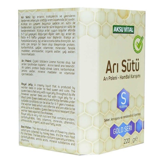 Arı Sütü Polen Bal Karışımı 18.000 MG Arı Sütü Polen Bal Karışımı 18.000 MG