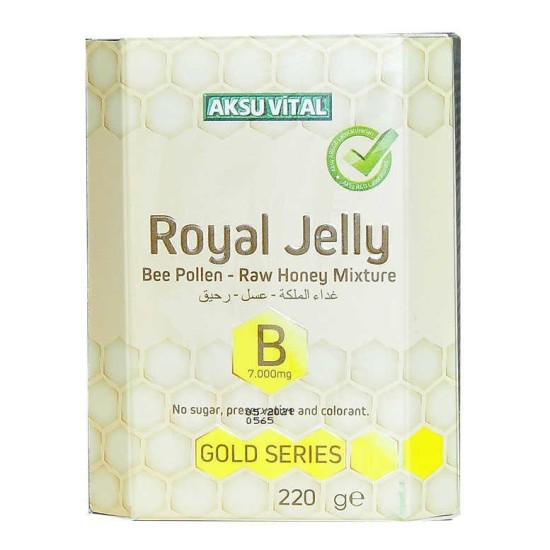 Arı Sütü Polen Bal Karışımı B 7.000 Mg Gold Seri 220 Gr Arı Sütü Polen Bal Karışımı B 7.000 Mg Gold Seri 220 Gr