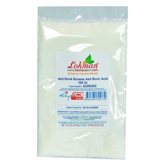 Asit Borik Borasis Asit Boric Acid 100 Gr Paket Asit Borik Borasis Asit Boric Acid 100 Gr Paket