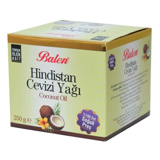 Hindistan Cevizi Yağı Soğuk Pres 250 Gr Cam Şişe Hindistan Cevizi Yağı Soğuk Pres 250 Gr Cam Şişe