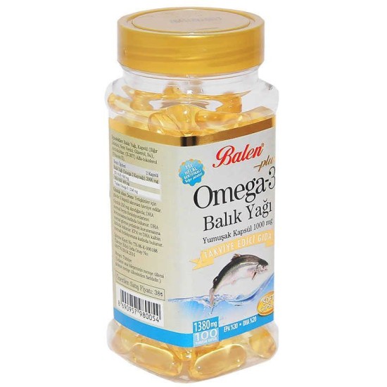 Omega 3 Plus+ Balık Yağı Yumuşak 100 Kapsül Omega 3 Plus+ Balık Yağı Yumuşak 100 Kapsül