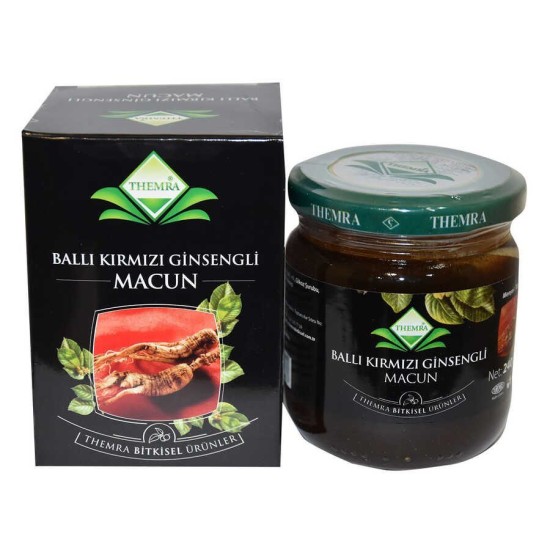 Ballı Kırmızı Ginsengli Macunu sel Karışım 240 Gr Ballı Kırmızı Ginsengli Macunu sel Karışım 240 Gr