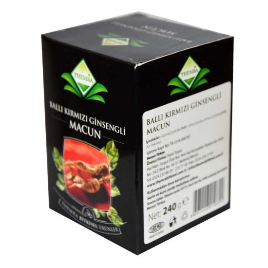 Ballı Kırmızı Ginsengli Macunu sel Karışım 240 Gr Ballı Kırmızı Ginsengli Macunu sel Karışım 240 Gr