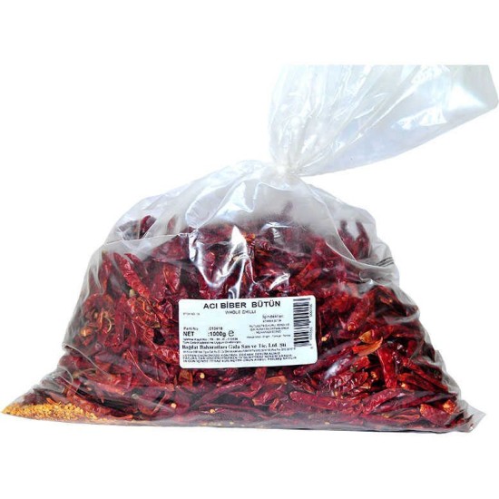 Çok Acı Biber Zehir Acı Bütün Biber 1000 Gr Paket Çok Acı Biber Zehir Acı Bütün Biber 1000 Gr Paket