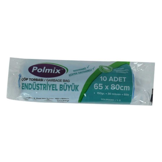 Çöp Torbası Büyük Boy 65x80Cm 150Gr 30Mikron 50Lt Mavi Rulo 10 Adet Çöp Torbası Büyük Boy 65x80Cm 150Gr 30Mikron 50Lt Mavi Rulo 10 Adet