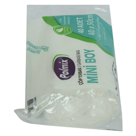 Çöp Torbası Mini Boy 40x50Cm 70Gr 12Mikron 10Lt Şeffaf Rulo 40 Adet Çöp Torbası Mini Boy 40x50Cm 70Gr 12Mikron 10Lt Şeffaf Rulo 40 Adet