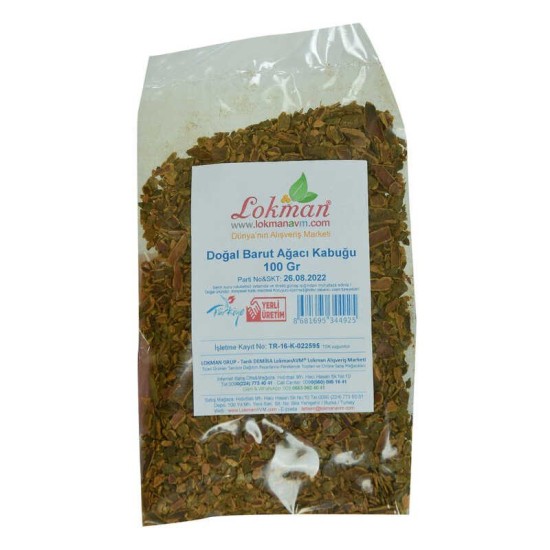 Doğal Barut Ağacı Kabuğu 100 Gr Paket Doğal Barut Ağacı Kabuğu 100 Gr Paket