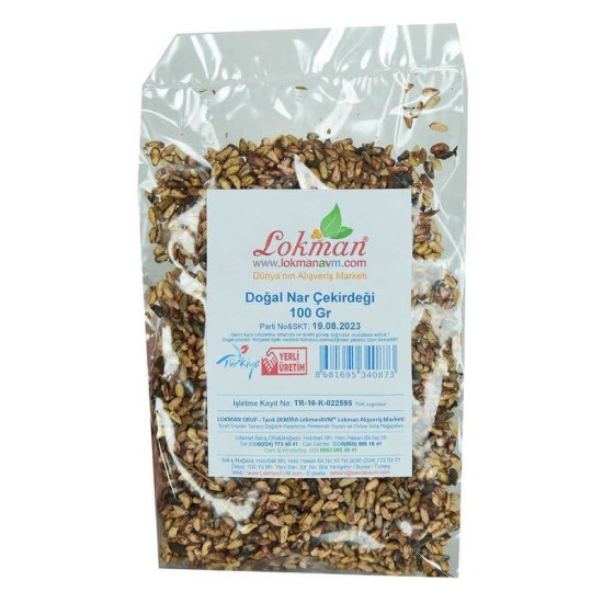 Doğal Nar Çekirdeği 100 Gr Paket Doğal Nar Çekirdeği 100 Gr Paket