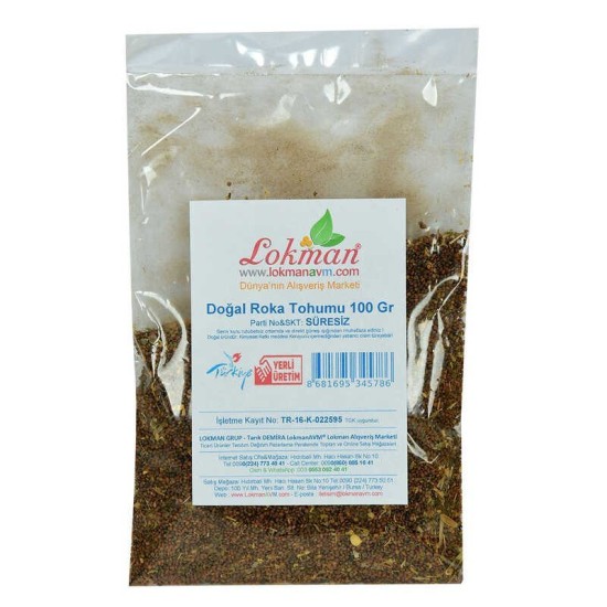 Doğal Roka Tohumu 100 Gr Paket Doğal Roka Tohumu 100 Gr Paket