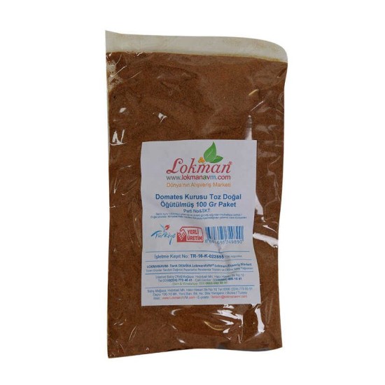 Domates Kurusu Toz Doğal Öğütülmüş 100 Gr Paket Domates Kurusu Toz Doğal Öğütülmüş 100 Gr Paket