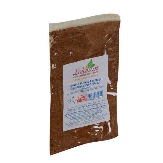 Domates Kurusu Toz Doğal Öğütülmüş 100 Gr Paket Domates Kurusu Toz Doğal Öğütülmüş 100 Gr Paket