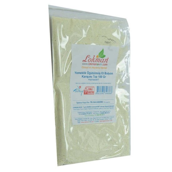 Et Bulyon Toz Yemeklik Öğütülmüş Karışım 100 Gr Paket Et Bulyon Toz Yemeklik Öğütülmüş Karışım 100 Gr Paket