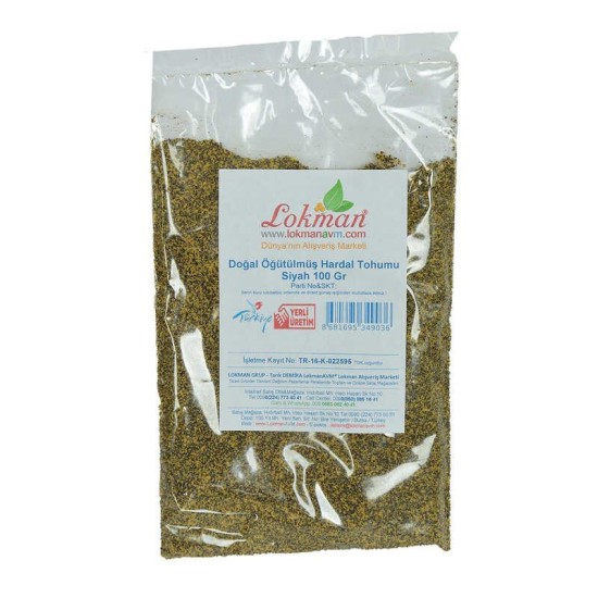 Hardal Tohumu Öğütülmüş Doğal Siyah 100 Gr Paket Hardal Tohumu Öğütülmüş Doğal Siyah 100 Gr Paket