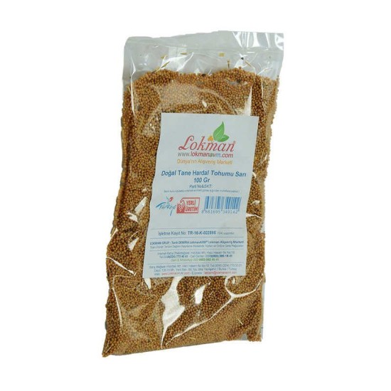 Hardal Tohumu Tane Doğal Sarı 100 Gr Paket Hardal Tohumu Tane Doğal Sarı 100 Gr Paket