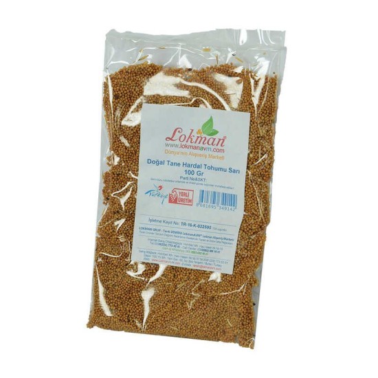 Hardal Tohumu Tane Doğal Sarı 100 Gr Paket Hardal Tohumu Tane Doğal Sarı 100 Gr Paket