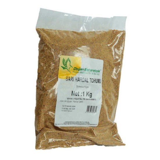 Hardal Tohumu Tane Doğal Sarı 1000 Gr Paket Hardal Tohumu Tane Doğal Sarı 1000 Gr Paket