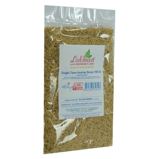 Haşhaş Tohumu Tane Doğal Beyaz 100 Gr Paket Haşhaş Tohumu Tane Doğal Beyaz 100 Gr Paket