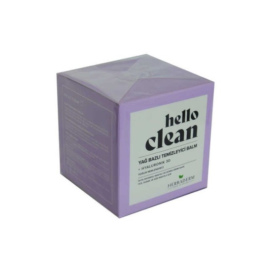 Hello Clean Yüz Dudak ve Göz için Yağ Bazlı Temizleyici Balm Hyaluronik 3D 100 ML Hello Clean Yüz Dudak ve Göz için Yağ Bazlı Temizleyici Balm Hyaluronik 3D 100 ML