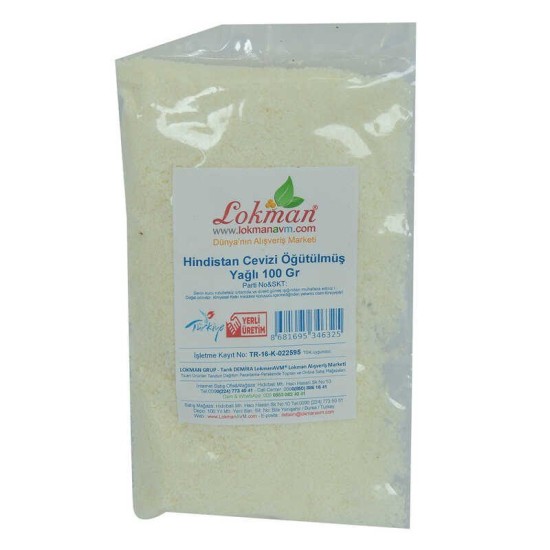 Hindistan Cevizi Öğütülmüş Yağlı 100 Gr Paket Hindistan Cevizi Öğütülmüş Yağlı 100 Gr Paket
