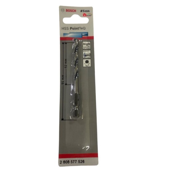 Pointteq Altıgen Şaftlı Hss Matkap Ucu 5 mm Pointteq Altıgen Şaftlı Hss Matkap Ucu 5 mm