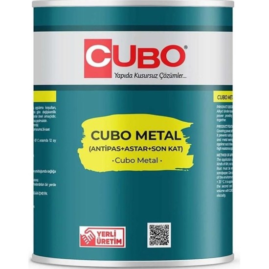 Cubo Metal Pas Boyası Siyah 0,75 Litre Cubo Metal Pas Boyası Siyah 0,75 Litre