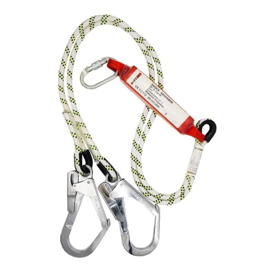 Çift Bacaklı Şok Emicili Lanyard Büyük Kancalı Çift Bacaklı Şok Emicili Lanyard Büyük Kancalı
