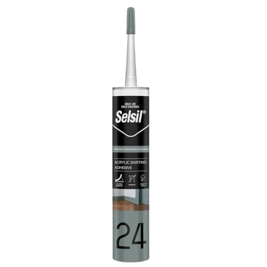 Selsil 24 Strafor Süpürgelik Yapıştırıcı 500 gr Selsil 24 Strafor Süpürgelik Yapıştırıcı 500 gr