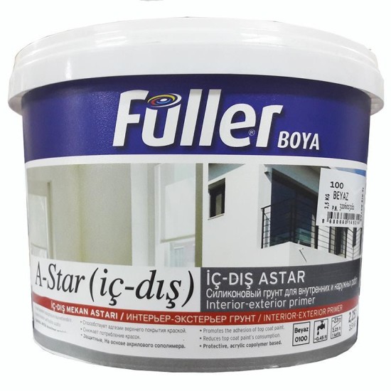 A-Star İç Dış Cephe Astar 3,5 Kg Beyaz A-Star İç Dış Cephe Astar 3,5 Kg Beyaz