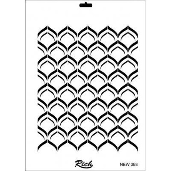 Rich New Seri N-393 Stencil 35x25 cm Rich New Seri N-393 Stencil 35x25 cm