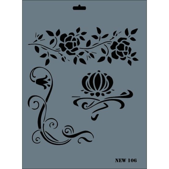 Rich New Seri N-106 Stencil 35x25 cm Rich New Seri N-106 Stencil 35x25 cm