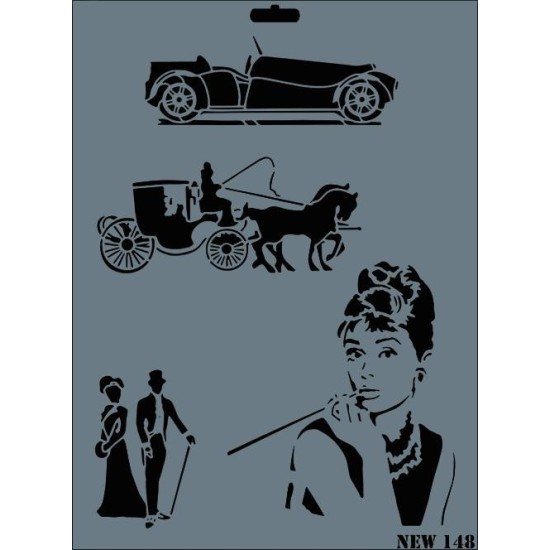 Rich New Seri N-148 Stencil 35x25 cm Rich New Seri N-148 Stencil 35x25 cm