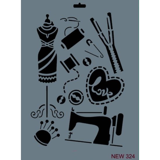 Rich New Seri N-324 Stencil 35x25 cm Rich New Seri N-324 Stencil 35x25 cm