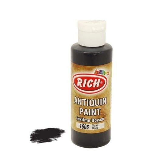 Rich 1606 Siyah 120 ml Eskitme Ahşap Boyası Rich 1606 Siyah 120 ml Eskitme Ahşap Boyası