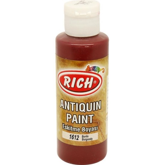 Rich 1602 Bordo 120 ml Eskitme Ahşap Boyası Rich 1602 Bordo 120 ml Eskitme Ahşap Boyası