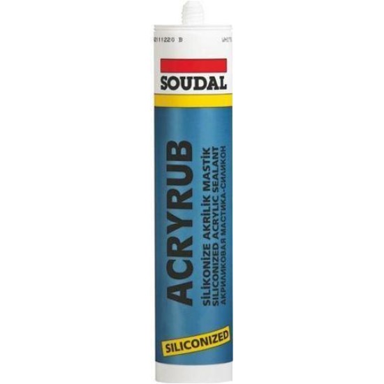 Soudal Acryrub Silikonize Mastik 310 ml Antrasit Soudal Acryrub Silikonize Mastik 310 ml Antrasit