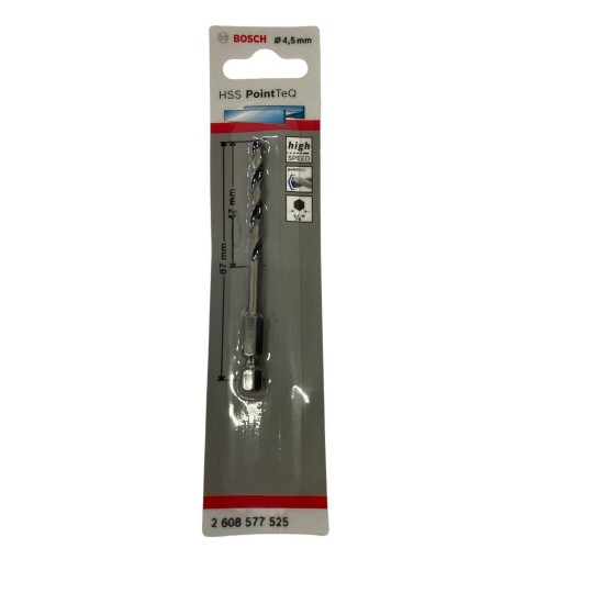Point TeQ Altıgen Şaftlı Hss Matkap Ucu 4,5 mm Point TeQ Altıgen Şaftlı Hss Matkap Ucu 4,5 mm