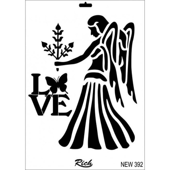 Rich New Seri N-392 Stencil 35x25 cm Rich New Seri N-392 Stencil 35x25 cm