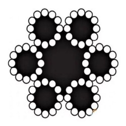 Çelik Halat 6 mm 10 Metre (6X12+7 K.ÖZ)