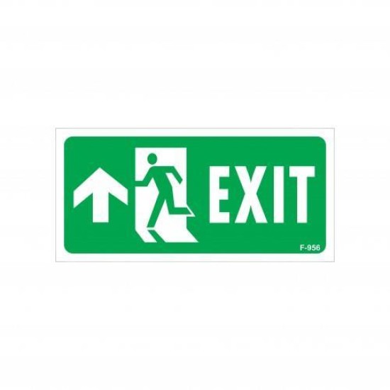 Exit Yukarı Sol Ok İşaretli Uyarı Levhası 17,5x25 KOD:956 Exit Yukarı Sol Ok İşaretli Uyarı Levhası 17,5x25 KOD:956