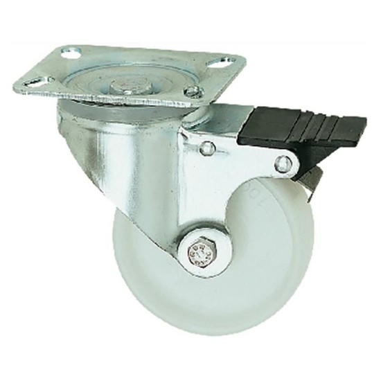 Poliamid Döner Frenli Teker 80 mm Poliamid Döner Frenli Teker 80 mm