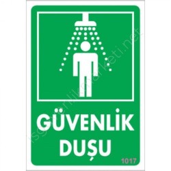 Güvenlik Duşu Uyarı Levhası 17,5x25 KOD:1017