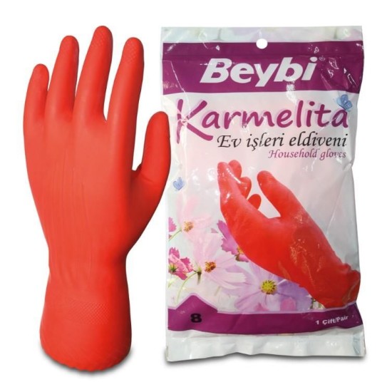Beybi Karmelita Bulaşık Eldiveni No:8 Beybi Karmelita Bulaşık Eldiveni No:8