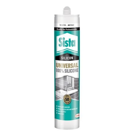 Sista Üniversal Beyaz Silikon 280 ml Sista Üniversal Beyaz Silikon 280 ml