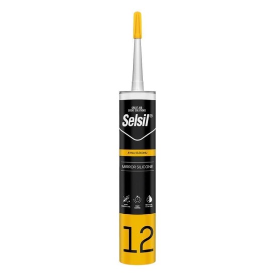 Selsil 12 Ayna Silikonu Şeffaf 280 ml Selsil 12 Ayna Silikonu Şeffaf 280 ml