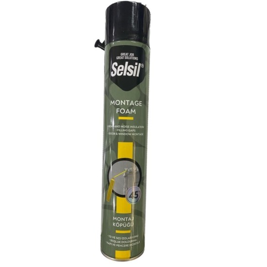 Selsil Tam Dolum Poliüratan Montaj Köpüğü 845 gr Selsil Tam Dolum Poliüratan Montaj Köpüğü 845 gr