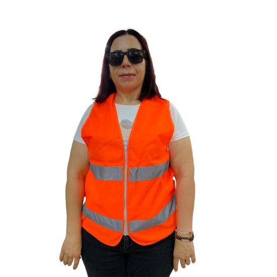 Fermuarlı Tcu İkaz Yeleği XL Beden 59 cm Fermuarlı Tcu İkaz Yeleği XL Beden 59 cm