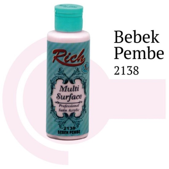 Riculti Surface 2138 Bebek Pembe Akrilik Boya 120 cc Riculti Surface 2138 Bebek Pembe Akrilik Boya 120 cc