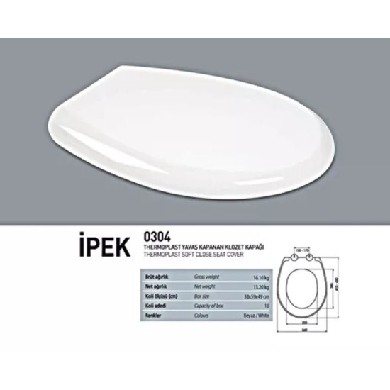 NKP İpek Amortisörlü+Tak Çıkar Klozet Kapağı NKP İpek Amortisörlü+Tak Çıkar Klozet Kapağı